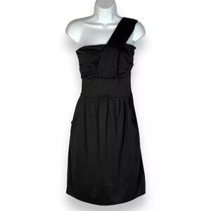 Gretchen Scott Women's Sz. L Black One Shoulder Jane Dress NWT